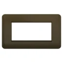 Lisse 2-Gang 4-Module Euro Plate Mocha Bronze