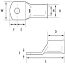 Heavy Duty Copper Tube Terminals For Cable Size 2.5mm² - Stud Size 6mm