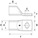 Narrow Palm Terminals For Cable Size 95mm²