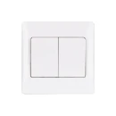 Ultimate Slimline, 2-way switch, 2 gangs, 16AX, white