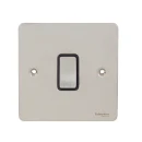 Ultimate Flat plate, plate switch, 1 gang, stainless steel