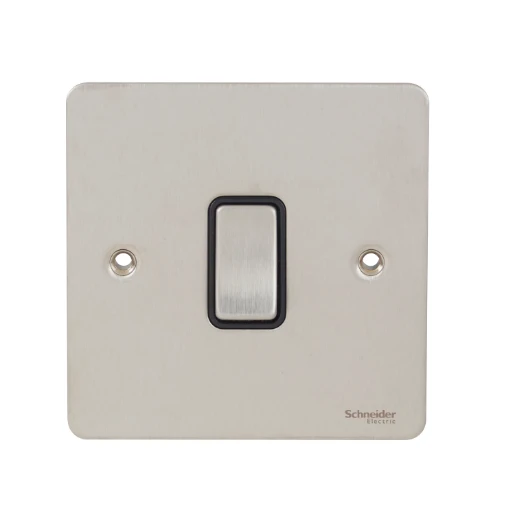 Ultimate Flat plate, plate switch, 1 gang, stainless steel