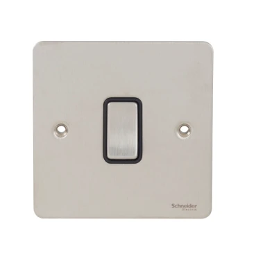 Ultimate Flat plate, plate switch, 1 gang, stainless steel