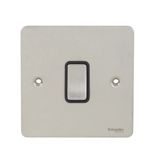 Ultimate Flat plate, plate switch, 1 gang, stainless steel