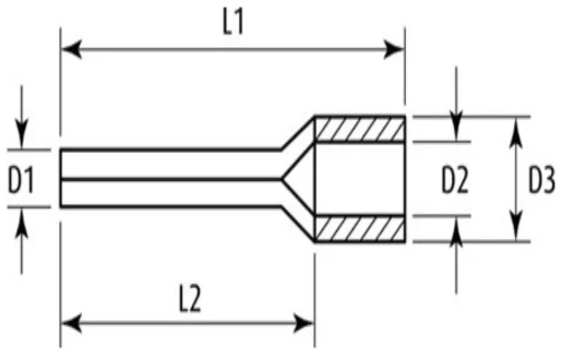 5.3mm Copper Blade Terminals for wire size 16mm²