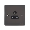 Ultimate Flat plate, unswitched socket, 1 gang, black nickel