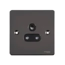 Ultimate Flat plate, unswitched socket, 1 gang, black nickel