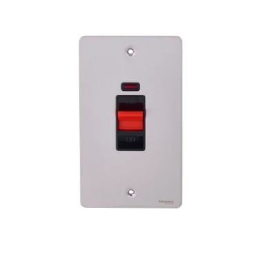 Ultimate Screwless flat plate, 2-pole switch, 2 gangs, brass