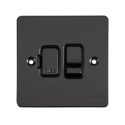 Ultimate Flat plate, switched fused connection, black nickel