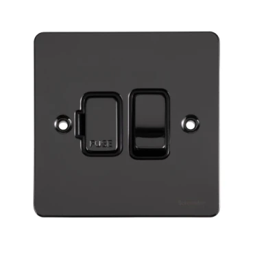 Ultimate Flat plate, switched fused connection, black nickel