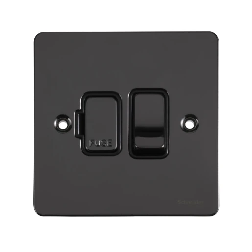 Ultimate Flat plate, switched fused connection, black nickel