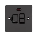 Ultimate Flat plate, switched fused connection, neon, black nickel