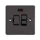 Ultimate Flat plate, switched fused connection, neon, black nickel
