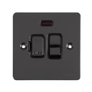 Ultimate Flat plate, switched fused connection, neon, black nickel