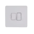 Connection Unit Double Pole Switched Fused Screwless 13A Painted White White
