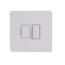 Connection Unit Double Pole Switched Fused Screwless 13A Painted White White