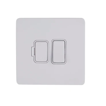 Connection Unit Double Pole Switched Fused Screwless 13A Painted White White