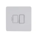 Connection Unit Double Pole Switched Fused Screwless 13A Painted White White