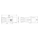 Plug 3P+N+E 6H 16A 400V 50/60Hz Red Halogen Free Plastic IP44