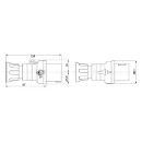 Plug 2P+E 6H 16A 230V 50/60Hz Blue Halogen Free Plastic IP44 Fa