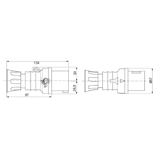 Plug 2P+E 6H 16A 230V 50/60Hz Blue Halogen Free Plastic IP44 Fa