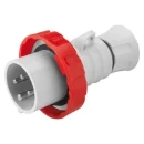 Plug 3P+E 6H 16A 400V 50/60Hz Red Halogen Free Plastic IP66/Ip