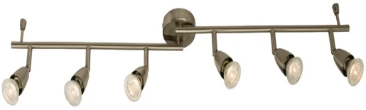 Spotlight Amalfi 6 Lighting Bar 960X90X160mm Sat Nickel Plated 6X50W