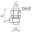Cable Gland Emskv-20 Emv-S EMC Contact Sprg M20 Brass Nickel Plated