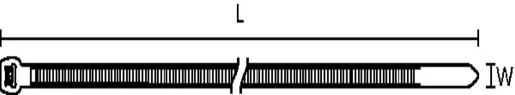 Hellerman T50MOS Tie 245x4.6mm PK=100