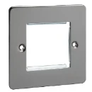 Ultimate, euro modular plate -1-gang- 2modules, Black nickel