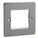 Ultimate, euro modular plate -1-gang- 2modules, Black nickel