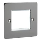 Ultimate, euro modular plate -1-gang- 2modules, Black nickel