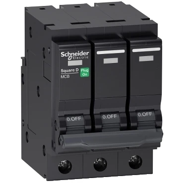 QOvs, miniature circuit-breaker, 3p, C curve, 25A, 10kA