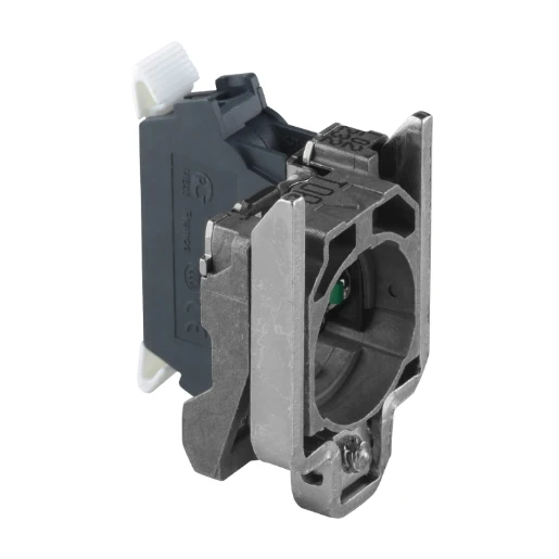 Single contact block with body/fixing collar 1NC spring clamp terminal