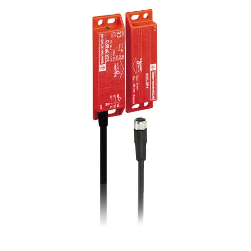 Coded magnetic switch XCSDMP, 2 NC, staggered, M12 0,15m