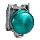 Round pilot light Ø 22, IP65, green, integral LED, 24..120 V, lugs, AT