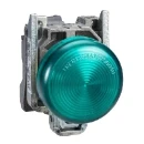 Round pilot light Ø 22, IP65, green, integral LED, 24..120 V, lugs, AT