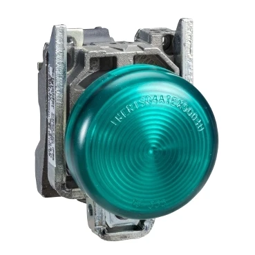 Round pilot light Ø 22, IP65, green, integral LED, 24..120 V, lugs, AT