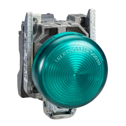 Round pilot light Ø 22, IP65, green, integral LED, 24..120 V, lugs, AT