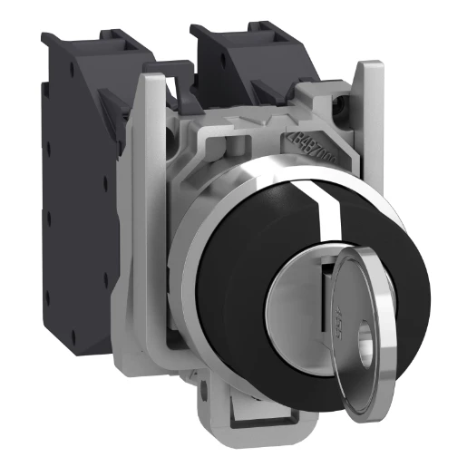 Black Selector Switch 22 3-Position Stay Put 2NO 600V