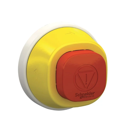 Illuminated emergency stop head, plastic, red, Ø22, trigger latching turn to release, red LED, 230...240 V AC