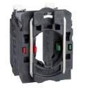 Single contact block with body/fixing collar 1NC+1NC spring clamp term