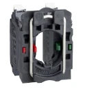 Single contact block with body/fixing collar 1NC+1NC spring clamp term