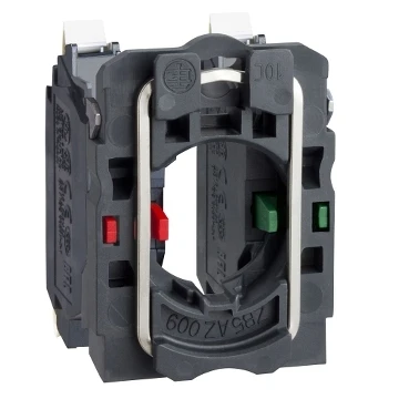 Single contact block with body/fixing collar 1NC+1NC spring clamp term