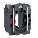 Single contact block with body/fixing collar 1NC+1NC spring clamp term