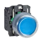 Pushbutton Flush Blu 1No Clear Sil Boot
