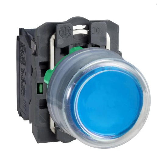 Pushbutton Flush Blu 1No Clear Sil Boot