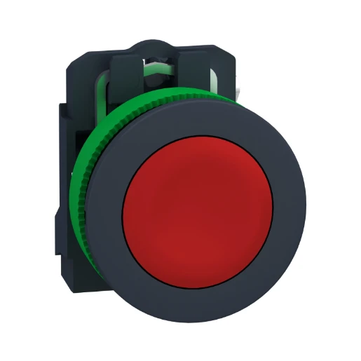 Pushbutton Flush Mounted 1Nc Screw Clamp 30.5mm Red Unmarked
