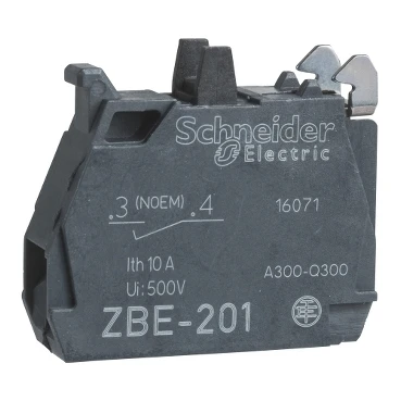 Single contact block for head Ø22 1NO gold flashed screw clamp termina