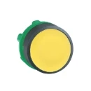 Yellow flush pushbutton head Ø22 push-push unmarked